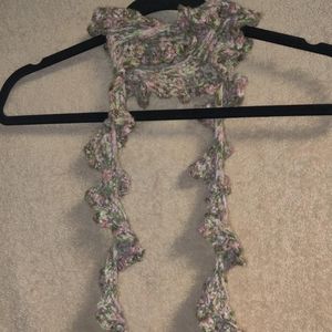 Vintage crochet wrap scarf